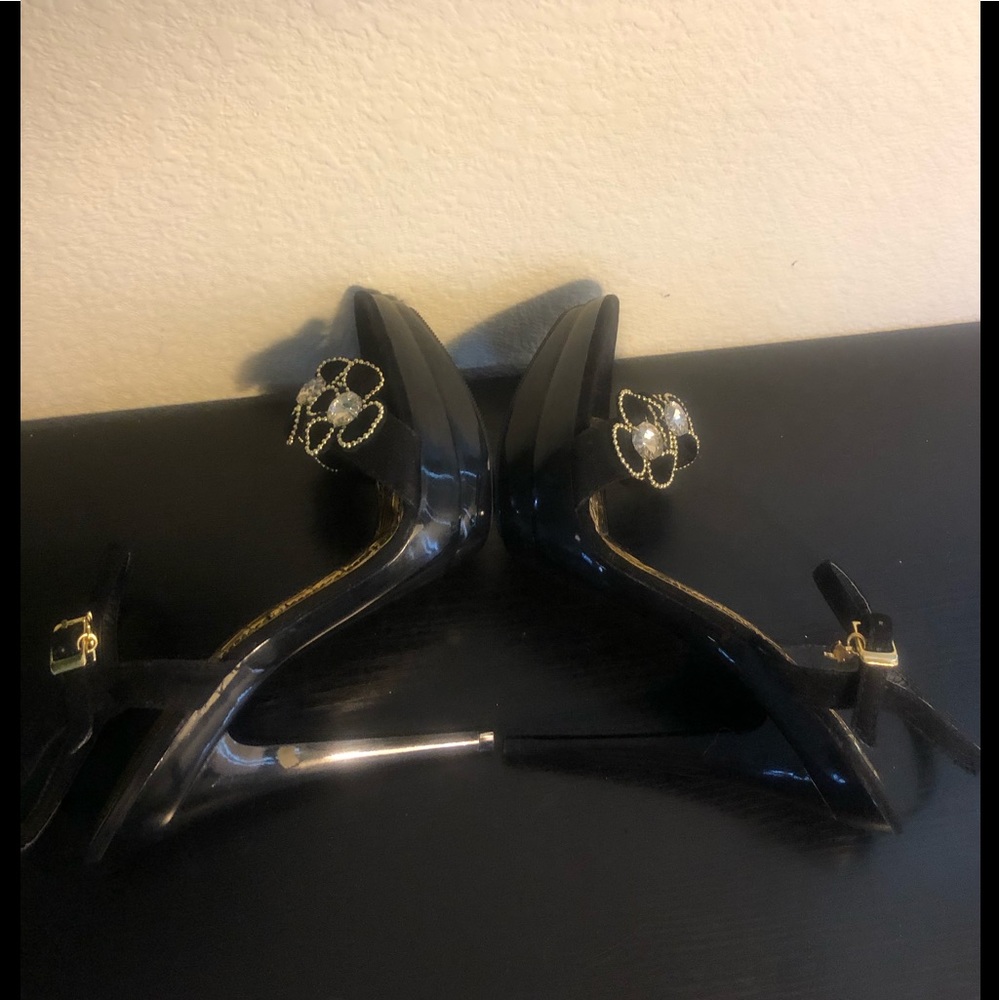 Shiekh Hollywood Suede Snake Ankle Platform 5" - Picture 11 of 15